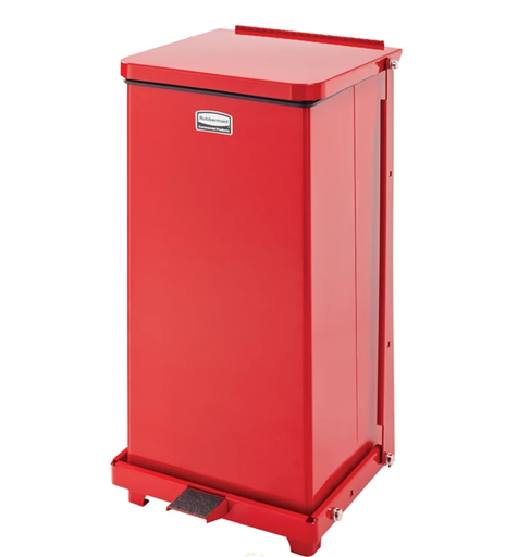 [FGQST12EPLRD] Defenders Square Quiet Step Can 12Gal/45L Red 