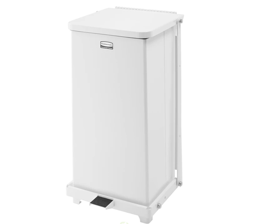 [FGQST12EPLWH] Defenders Square Quiet Step Can 12Gal/45L White 