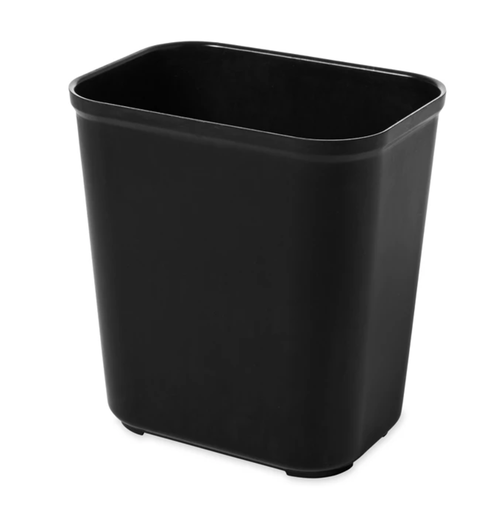 [FG254300BLA] Fire Resistant Wastebasket 28 Qt/27L Black 