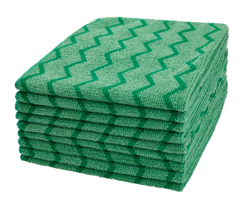 [FGQ62000GR00] Hygen 16"x16" Microfiber Cloth 12/Pack Green 