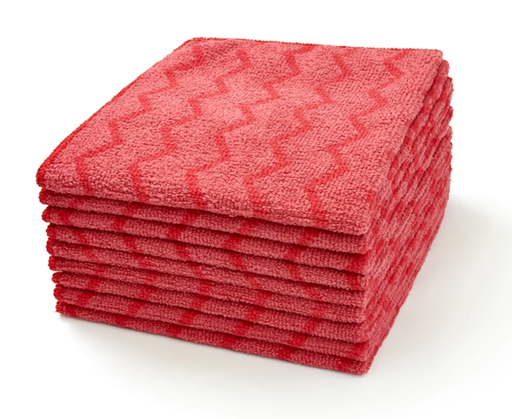[FGQ62000RD00] Hygen 16"x16" Microfiber Cloth 12/Pack Red 