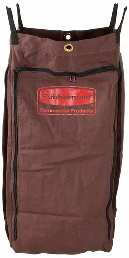 [FG619300BRN] Janitorial Cleaning Cart Vinyl Bag Traditional 24 Gal Brown 