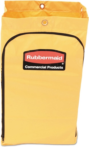 [FG618300YEL] Janitorial Cleaning Cart Vinyl Bag Traditional 24Gal/90L Yellow 