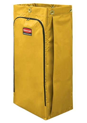 [FG618300YEL] Janitorial Cleaning Cart Vinyl Bag Traditional 24Gal/90L Yellow 