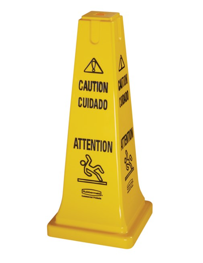 [FG627700YEL] Multilingual "Caution" Floor Cone 25" Yellow  