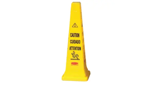 [FG627600YEL] Multilingual "Caution" Floor Cone 36" Yellow 