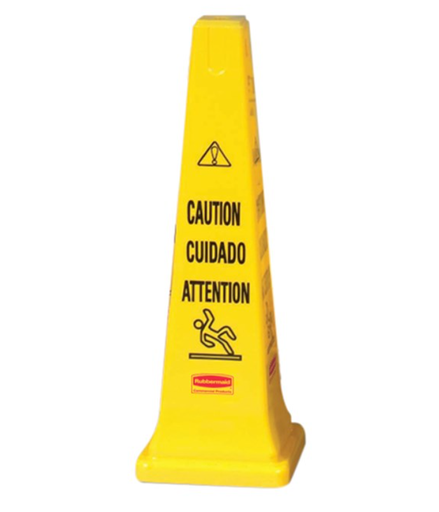 [FG627600YEL] Multilingual "Caution" Floor Cone 36" Yellow 